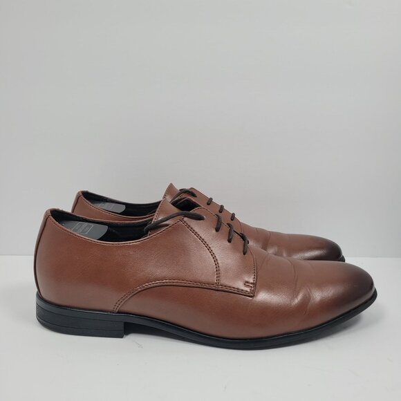 H&M Men's Low Heel Brown Oxfords Casual Dress Shoes US Size 11.5 - Picture 1 of 8